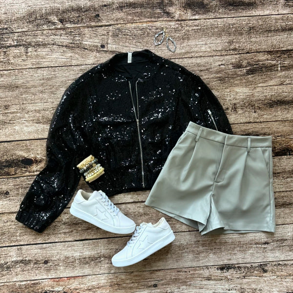 INDY SEQUIN BOMBER JACKET